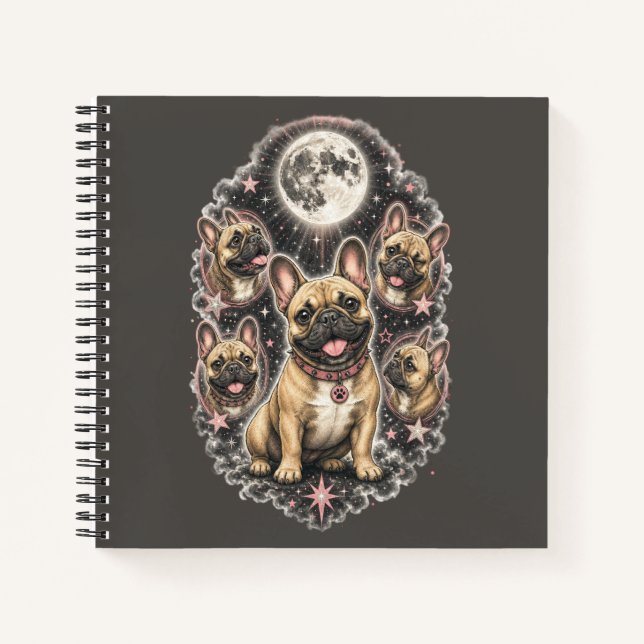 Cuaderno Cachorro Francés Celestial Amante (Anverso)