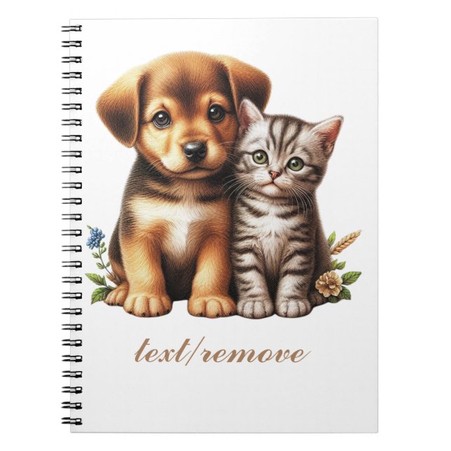 Cuaderno Cachorro/gatito (Frente)