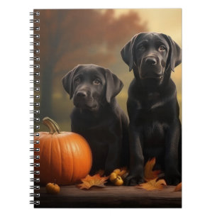 Cuaderno Cachorro Labrador Otoño Delicia Calabaza