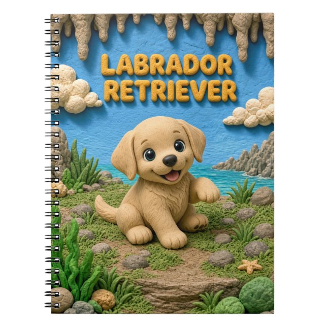 Cuaderno Cachorro Labrador Retriever, Bebé Perro (Frente)