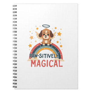 Cuaderno Cachorro mágico positivamente vintage arcoíris áng