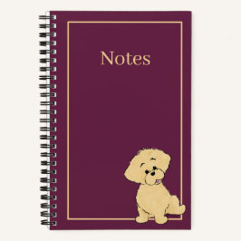 Cuaderno Cachorro Personalizado de Goldendoodle Lindo Perro