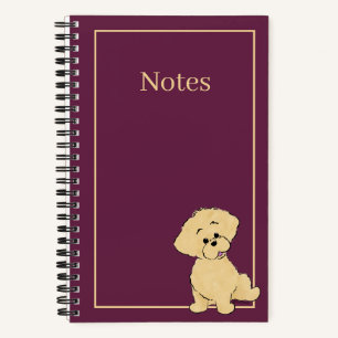 Cuaderno Cachorro Personalizado de Goldendoodle Lindo Perro
