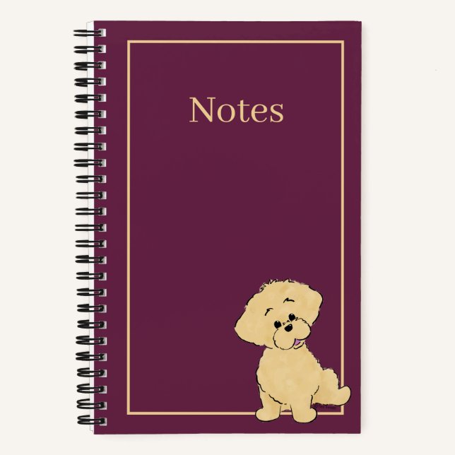Cuaderno Cachorro Personalizado de Goldendoodle Lindo Perro (Anverso)