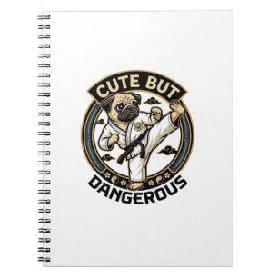 Cuaderno Cachorro Pug Kick de Karate Lindo Pero Peligroso_1