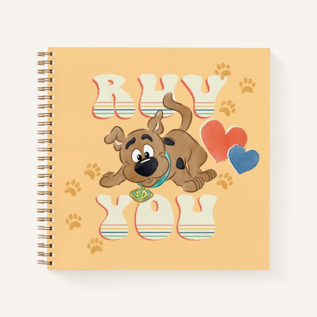 Cuaderno Cachorro Scooby-Doo "Ruv You" (Anverso)