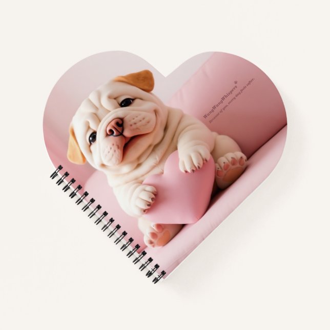 Cuaderno Cachorro Shar Pei – Abrazo Dulce de WangWang (Anverso)