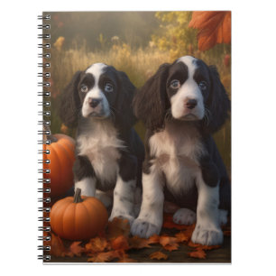Cuaderno Cachorro Springer Spaniel Otoño Delicia Calabaza