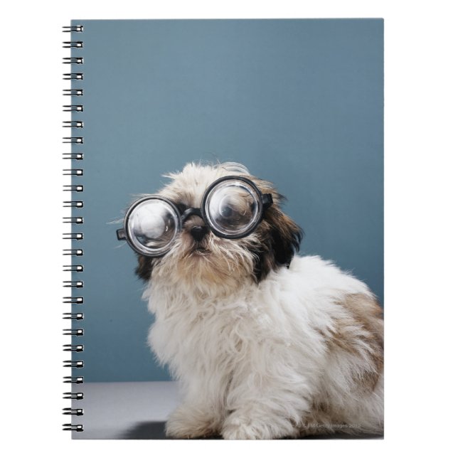 Cuaderno Cachorros con gafas gruesas (Frente)