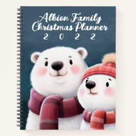 Cuaderno Cachorros de oso polar lindos con bufandas