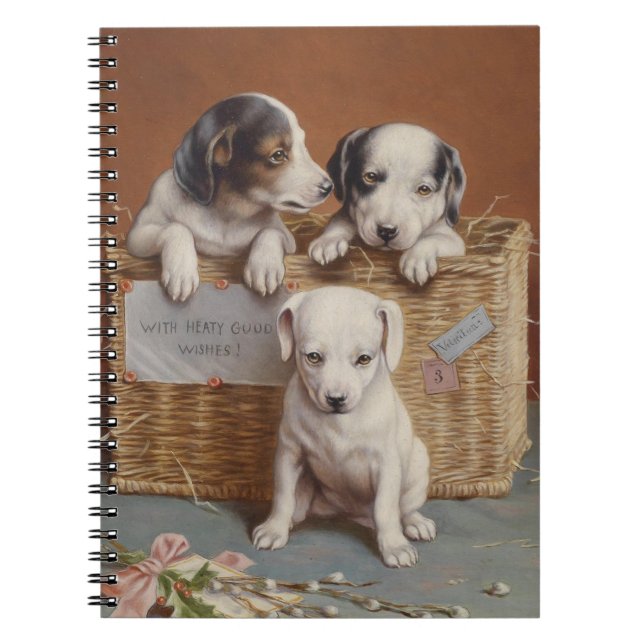 Cuaderno Cachorros en una canasta (Frente)