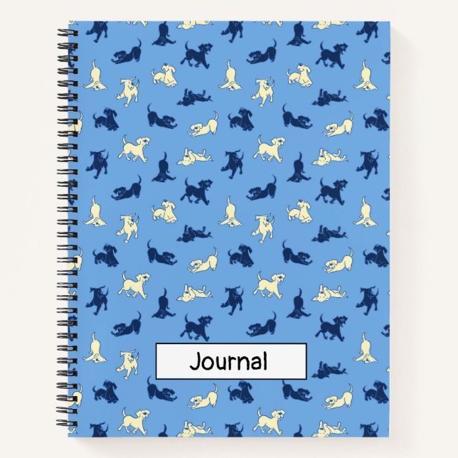 Cuaderno Cachorros Labradores Amarillos y Negros Personaliz (Anverso)