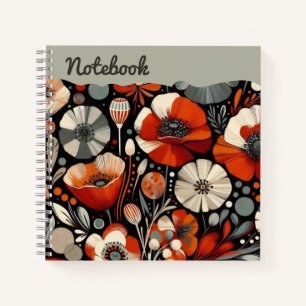 Cuaderno Cachorros rojos con acentos grises cenizas, parte