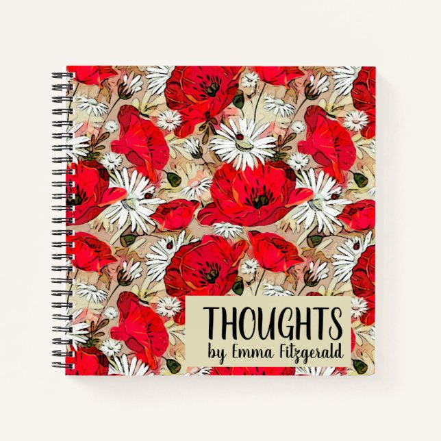 Cuaderno Cachorros y daisies (Anverso)
