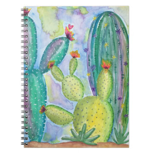 Cuaderno Cacti color agua