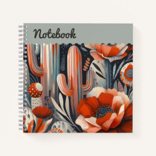 Cuaderno Cacti de piedra y pipetas verde azuladas - Fusión