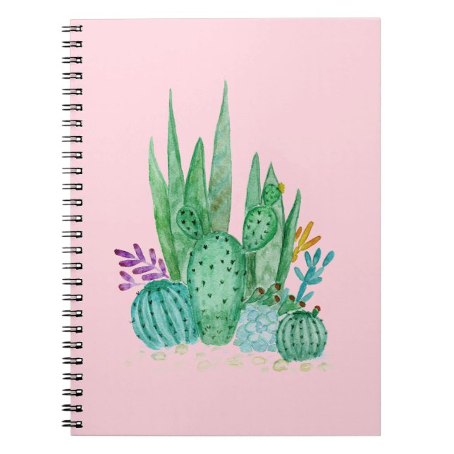 Cuaderno Cactus, acuarela (Frente)