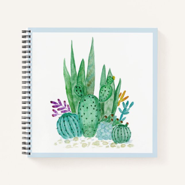 Cuaderno Cactus, acuarela (Anverso)