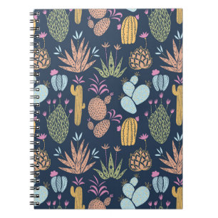 Cuaderno Cactus Charm: Floral Vintage colorida