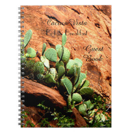 Cuaderno Cactus colgante del libro de visitas de la cama y