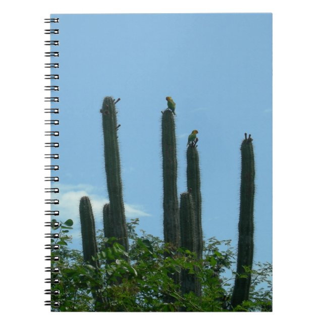 Cuaderno Cactús con Bloc de notas Bonaire de Lorikeets (Frente)