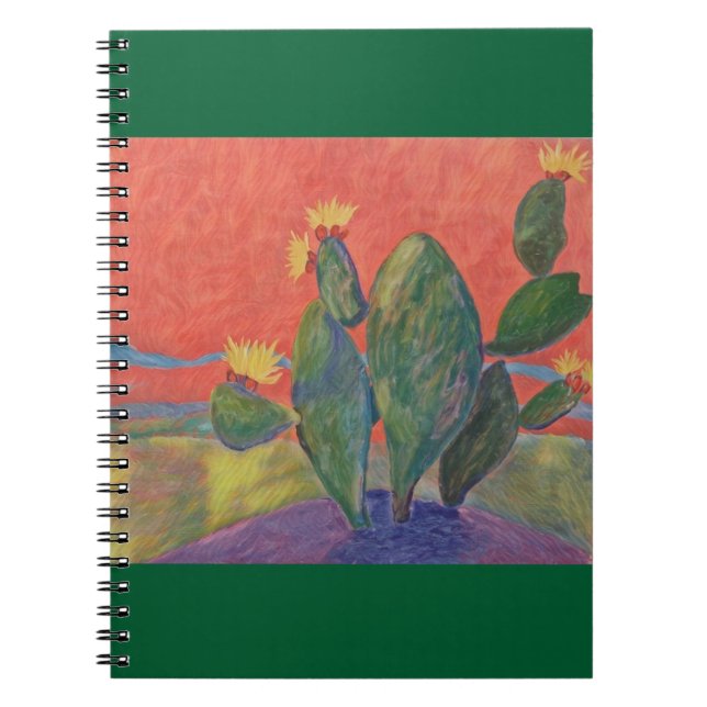 Cuaderno Cactus de la puesta del sol (Frente)