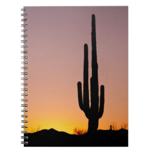 Cuaderno Cactus del Saguaro en la puesta del sol