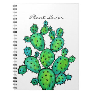 Cuaderno Cactus espinoso de la acuarela magnífica