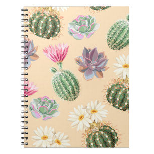 Cuaderno Cactus exitoso: patrón de alto detalle