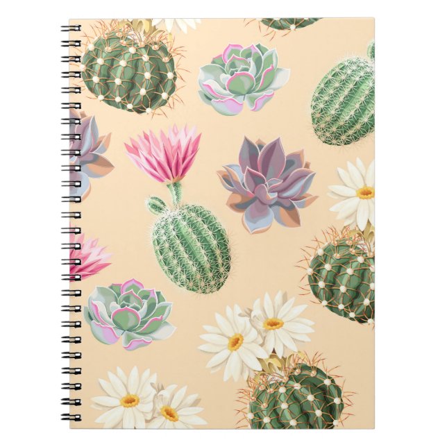Cuaderno Cactus exitoso: patrón de alto detalle (Frente)