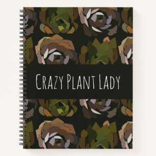 Cuaderno Cactus Garden personalizado deja botánica verde