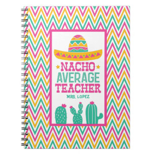 Cuaderno Cactus graciosos del profesor promedio de Nacho pe