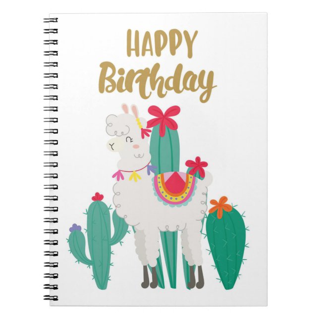 Cuaderno Cactus Happy Birthday (Frente)