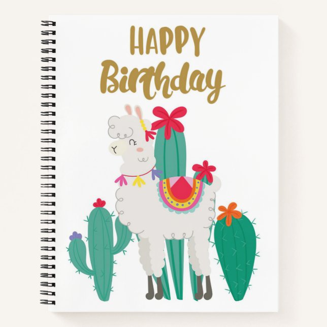 Cuaderno Cactus Happy Birthday (Anverso)