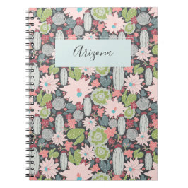 Cuaderno Cactus Plantas Suculentas Portátil Personalizado