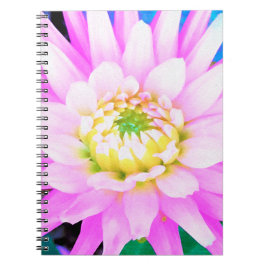 Cuaderno Cactus rosados, blancos y amarillos Dahlia Macro
