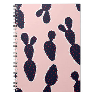 Cuaderno Cactus sin costura patrón suave humor y tono dulce