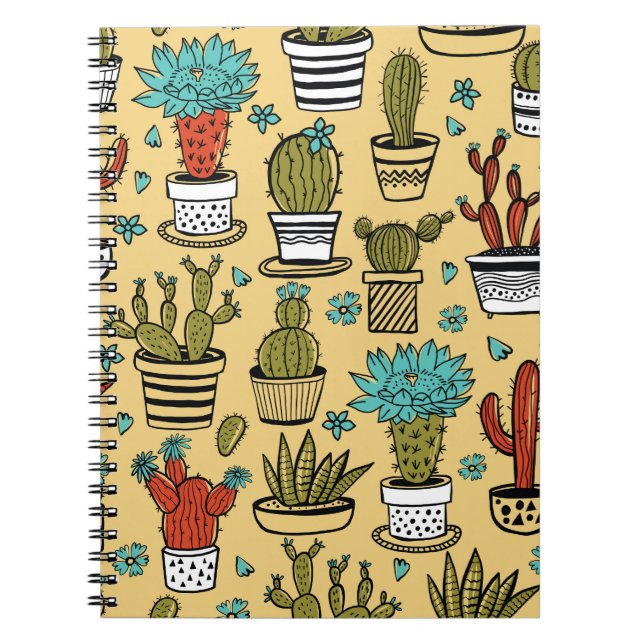 Cuaderno Cactus Succulent: Esbozo dibujado a mano (Frente)