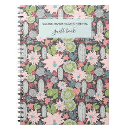 Cuaderno Cactus Succulent Plants Vacation Rental Guest Book