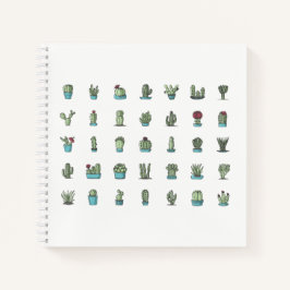 Cuaderno Cactus Suculentas Plantas Dibujo Botánico a Mano