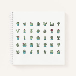 Cuaderno Cactús Suculentos Plantas Huellas Botánicas
