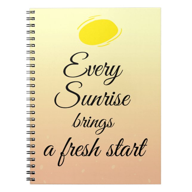 Cuaderno Cada amanecer trae un nuevo comienzo (Frente)