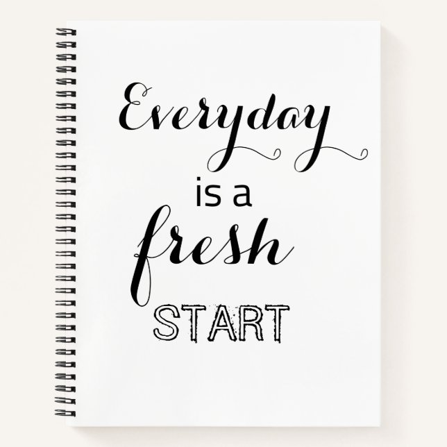 Cuaderno Cada día es un nuevo comienzo (Anverso)