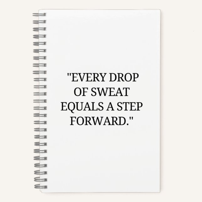 Cuaderno Cada gota de sudor significa un paso adelante (Anverso)