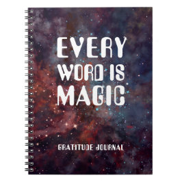 Cuaderno cada palabra es gratitud mágica