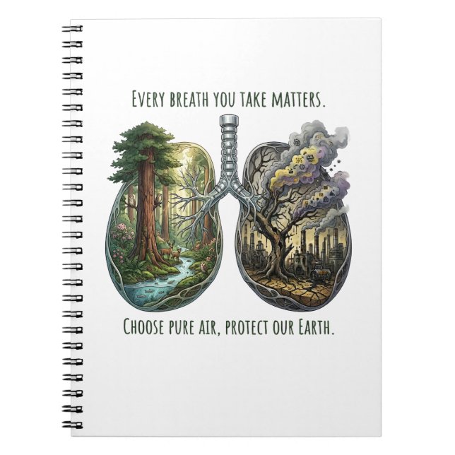 Cuaderno Cada Respiración Importa Conciencia Ambiental Artí (Frente)