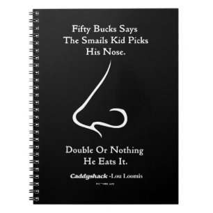 Cuaderno Caddyshack Cincuenta Bucks Dice