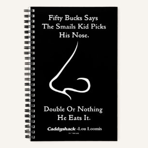 Cuaderno Caddyshack Cincuenta Bucks Dice