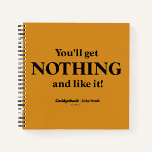 Cuaderno Caddyshack   No obtendrás nada y te gustará!