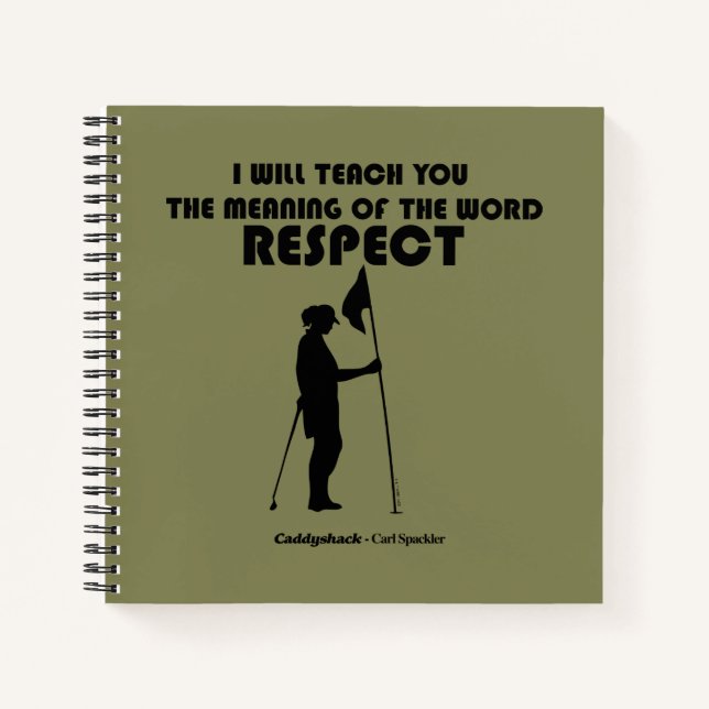 Cuaderno Caddyshack | Te Enseñaré El Significado De La W (Anverso)